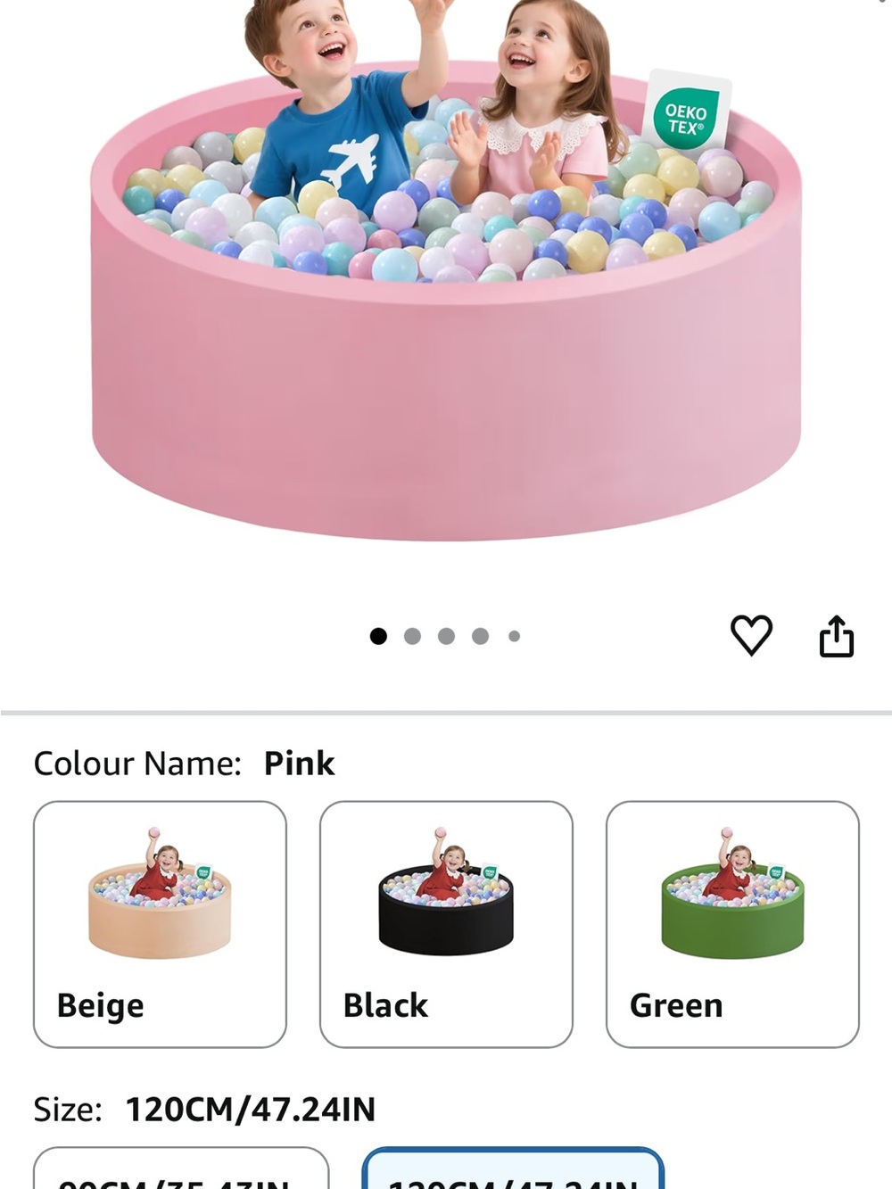 Kids Pink Foam Ball Pit Play Pool - Safe Soft Play